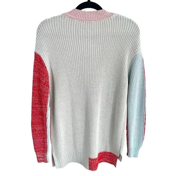 NWT Solid & Striped Sweater Max Asymmetrical Pullover Oversized Colorblock - Picture 5 of 6